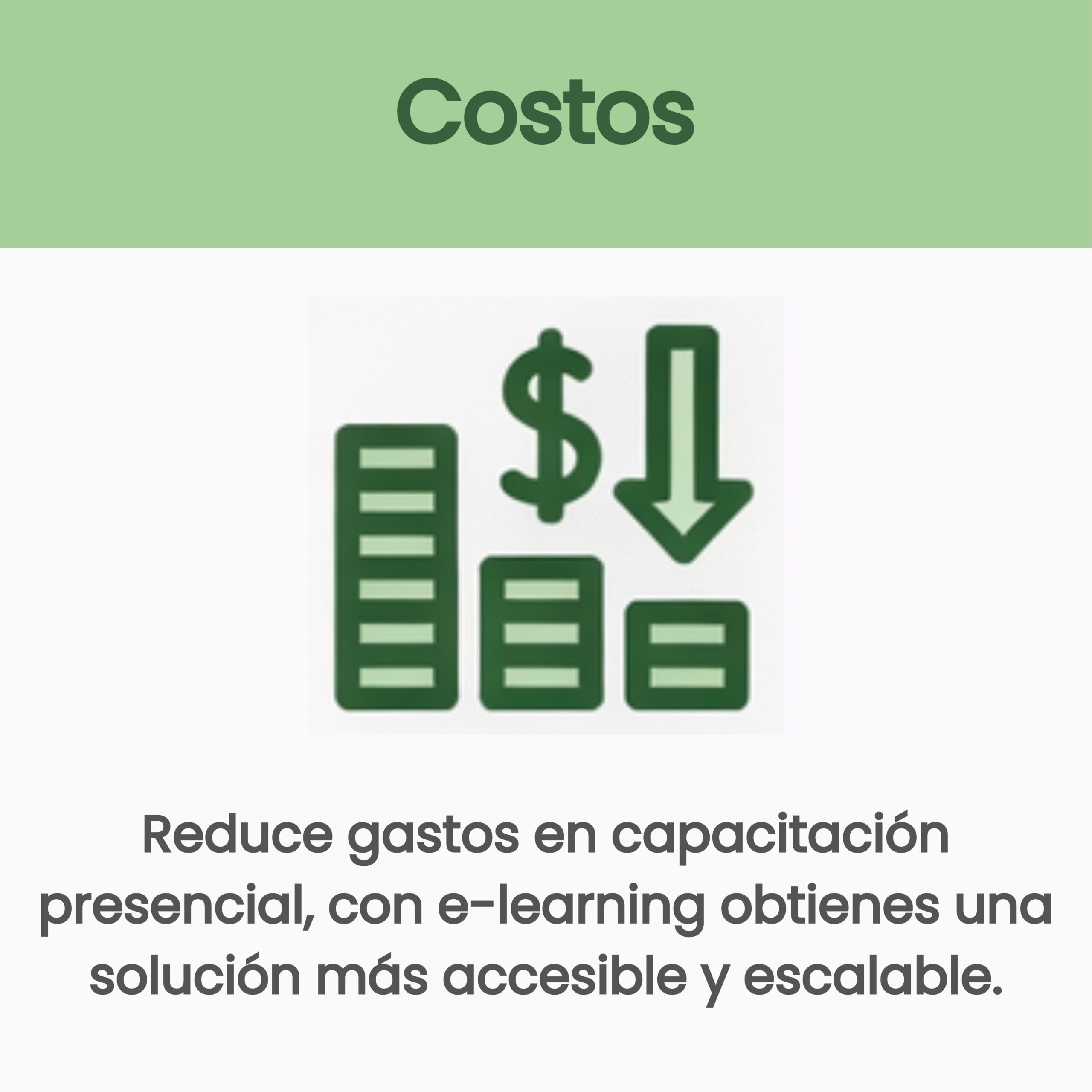 Reduce gastos en capacitación presencial, con e-learning obtienes una solución más accesible y escalable.